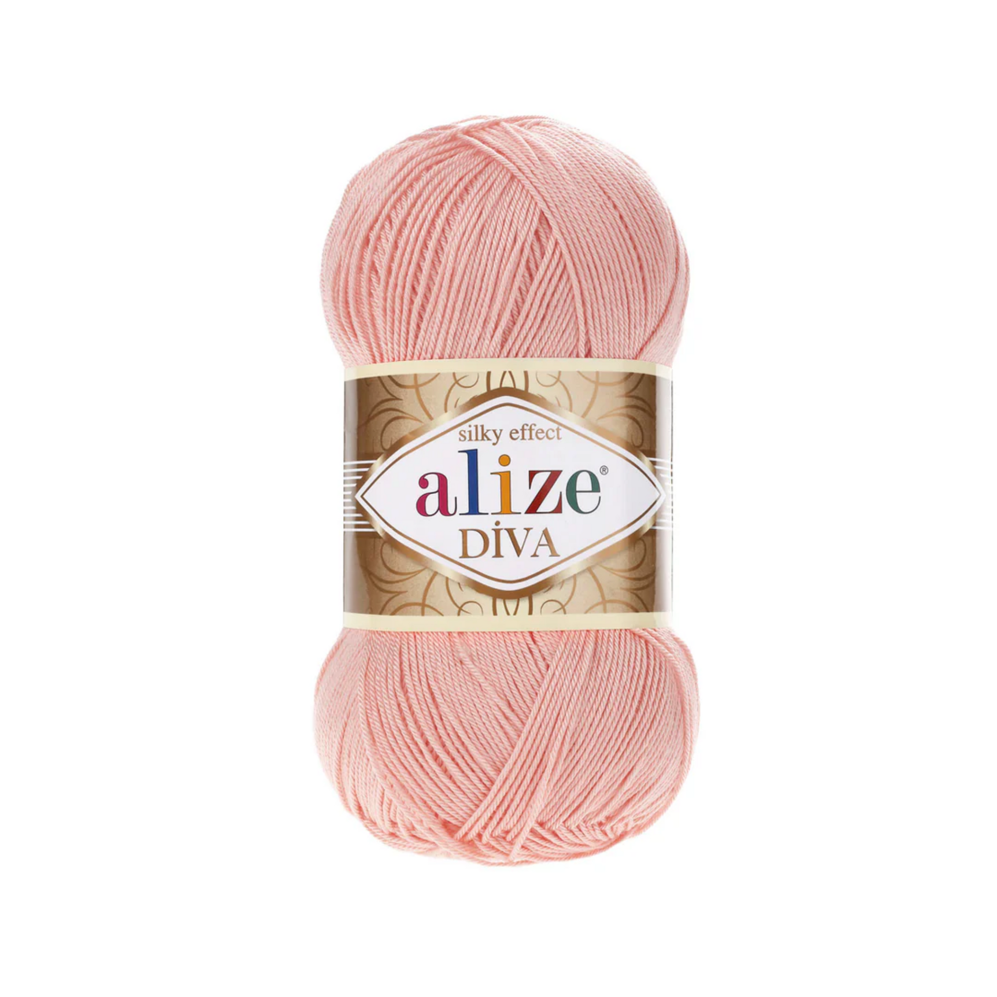 Alize Diva Silky Effect 100% Microfiber Acrylic Yarn - Powder Pink (145)