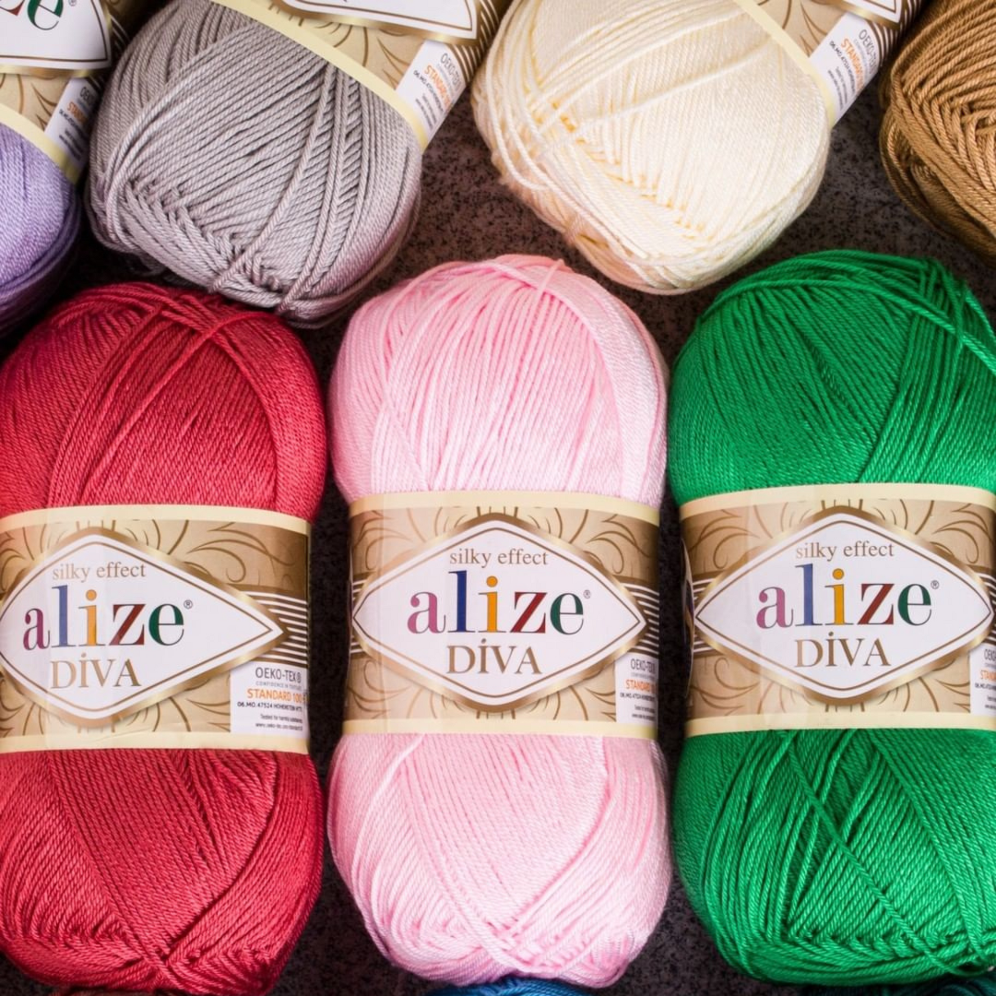 Alize Diva Silky Effect 100% Microfiber Acrylic Yarn - Powder Pink (145)