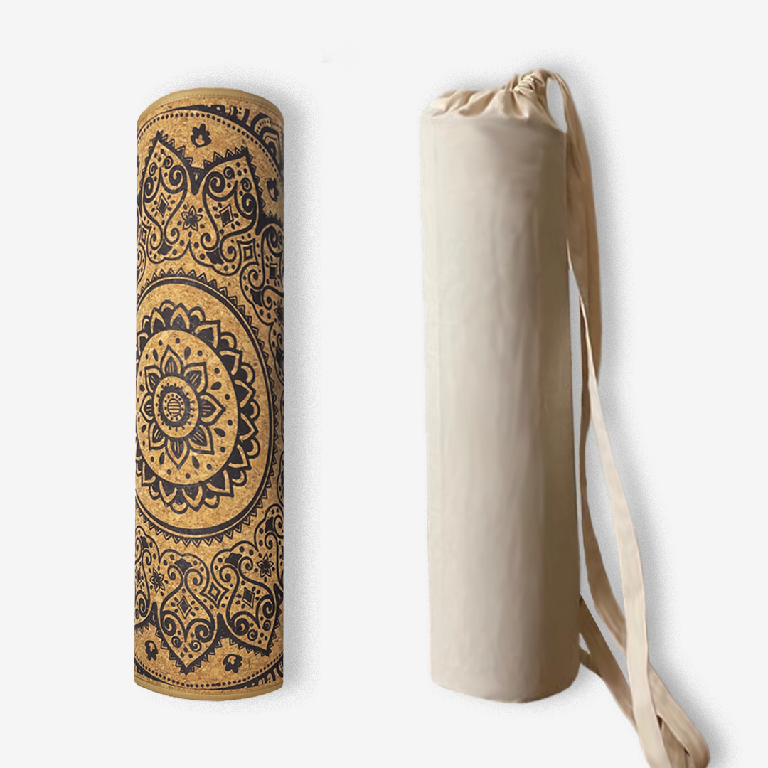 Oak Cork Yoga Mat | Mandala | 72" x 24" | 5 mm