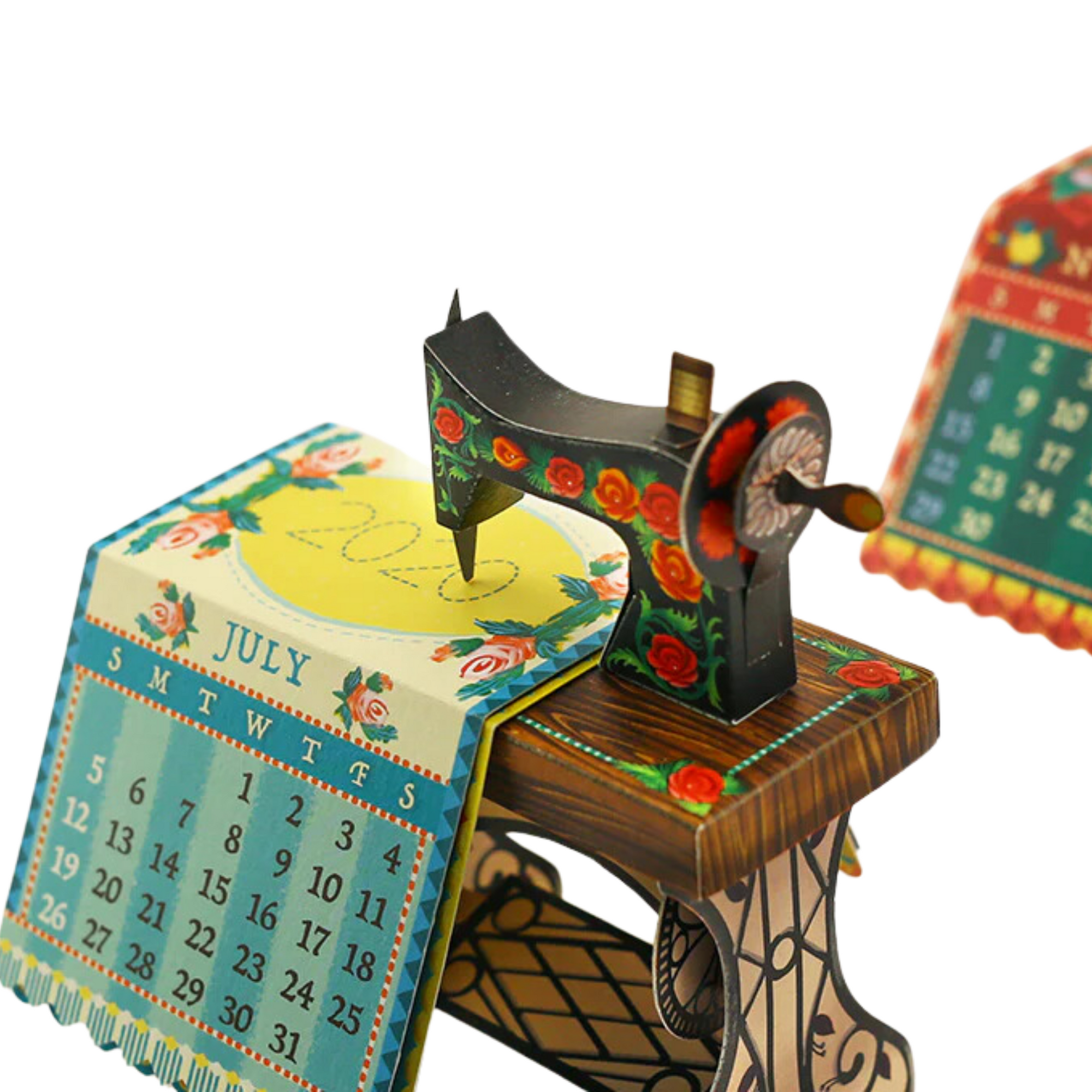 Kiyome Kraft DIY Desk Sewing Machine Calendar 2024 Kit