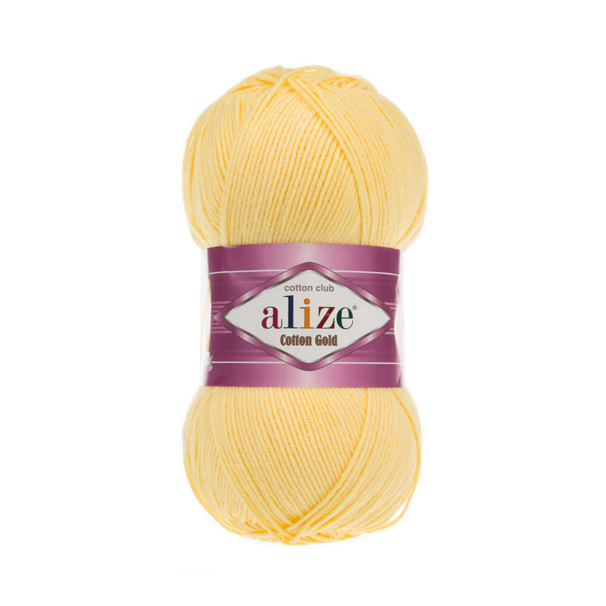 Alize Cotton Gold Knitting Yarn, Light Yellow - 187